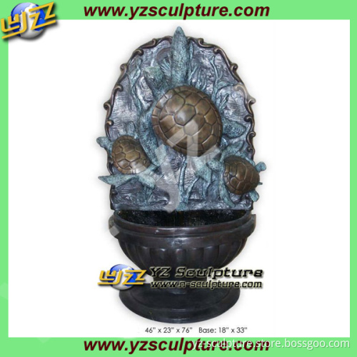bronze wall fountain with Turtle GBF-M036V